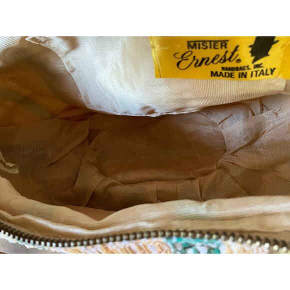 Vintage Mister Ernest Straw Wooden handle Purse Made in Italy - Picture 6 of 11